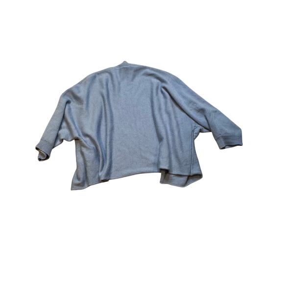 Eileen Fisher lightweight 100% wool blue open cardigan textured small - Picture 2 of 4